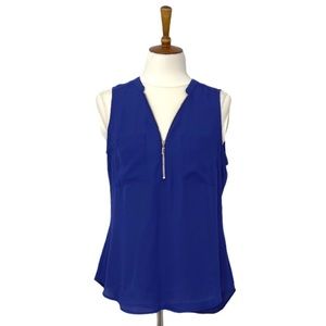 NWT New York & Co Sleeveless Top Blue Size Medium